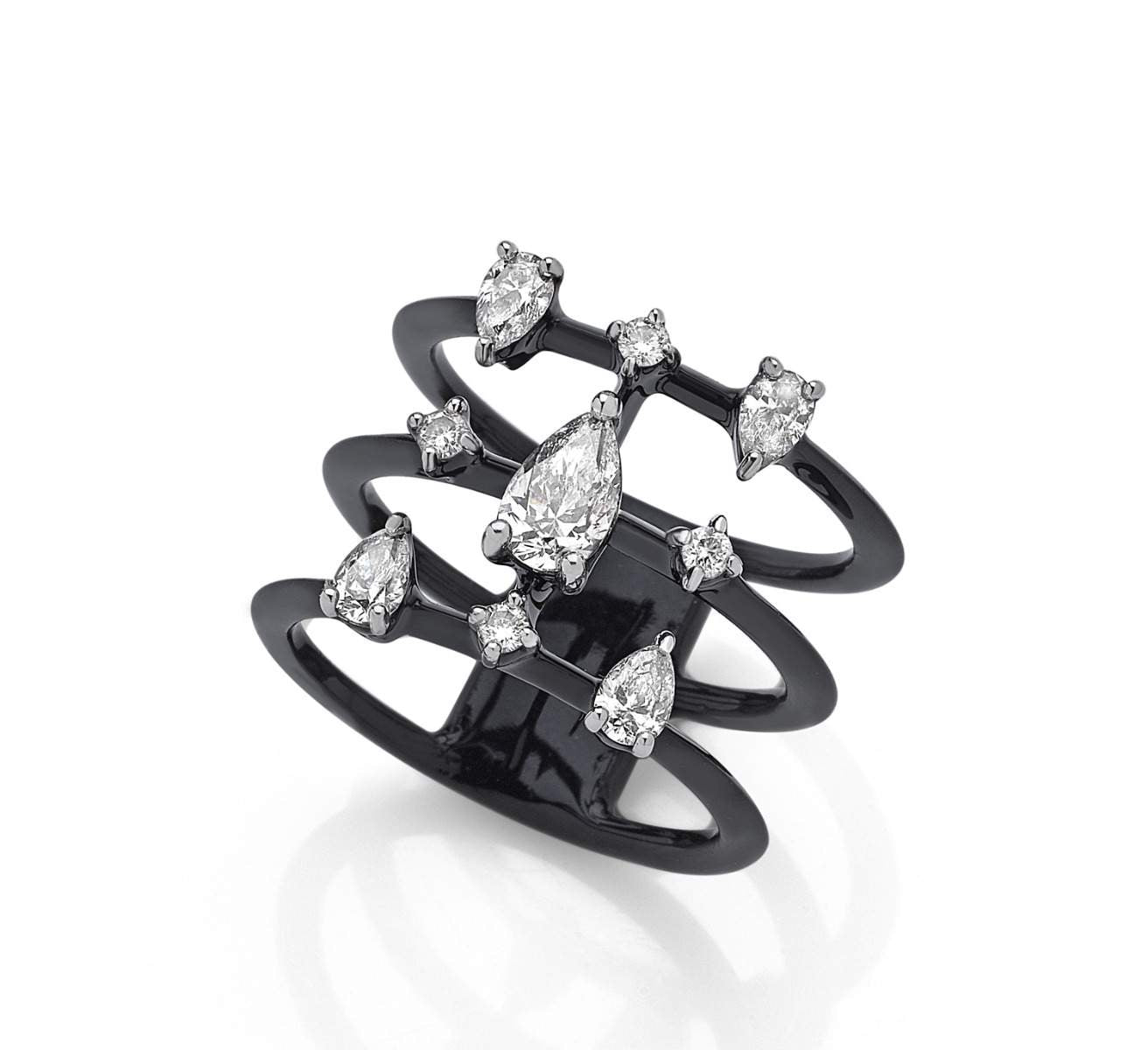 18kt Gold Mariani Phantom Diamond Ring