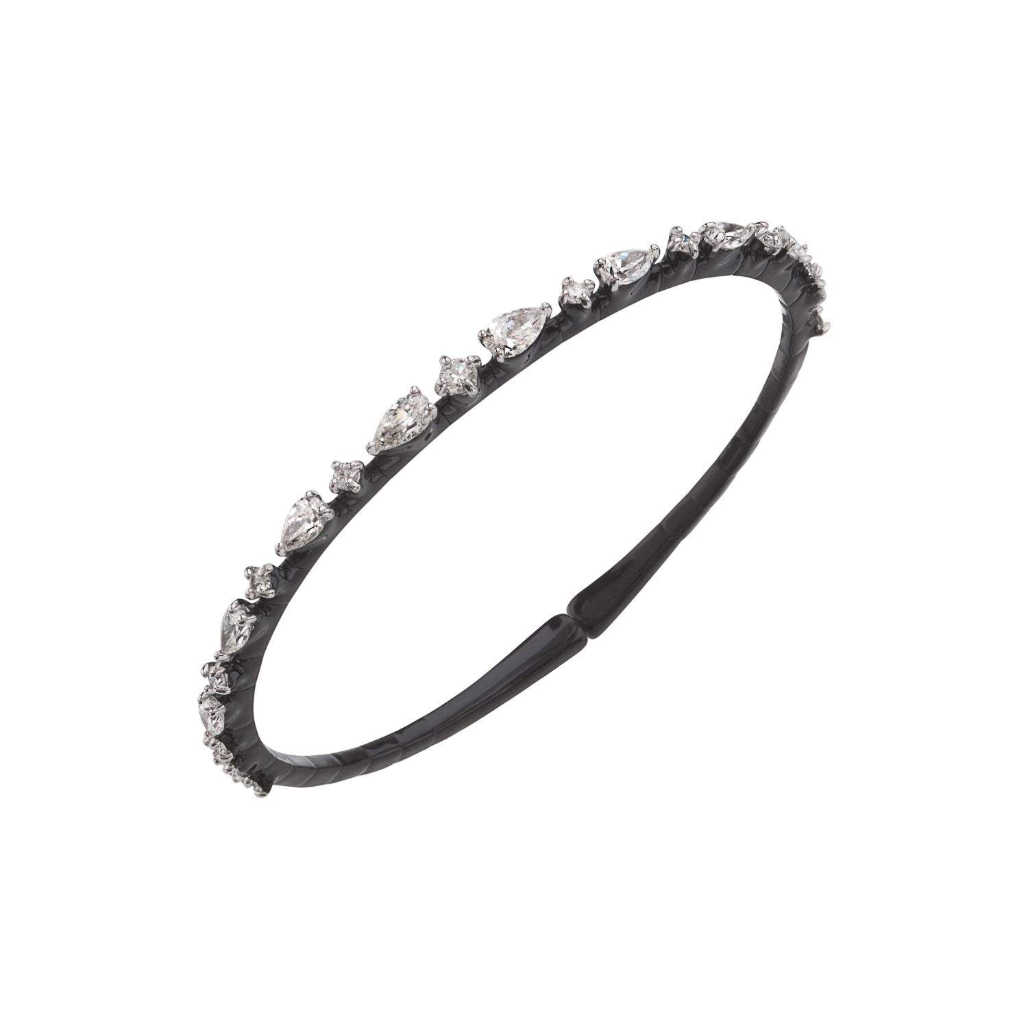 18kt Mariani Phantom Diamond Bangle