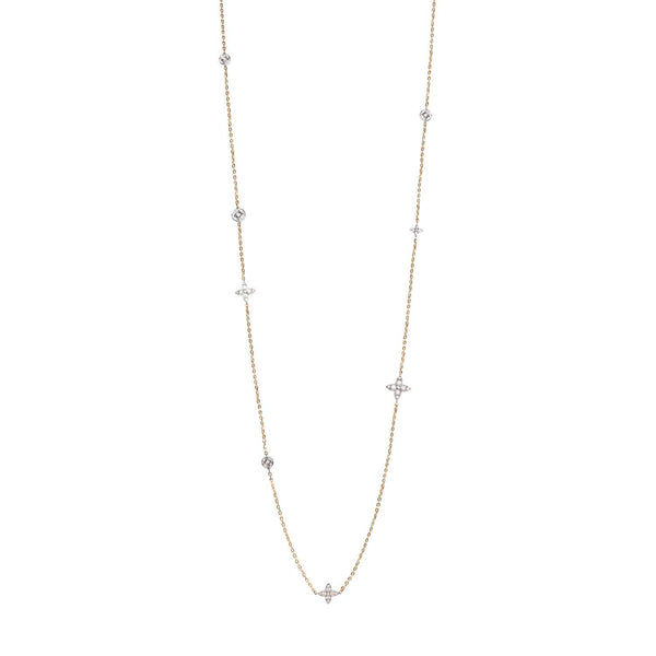 18kt Gold Mariani Rolo Diamond Necklace