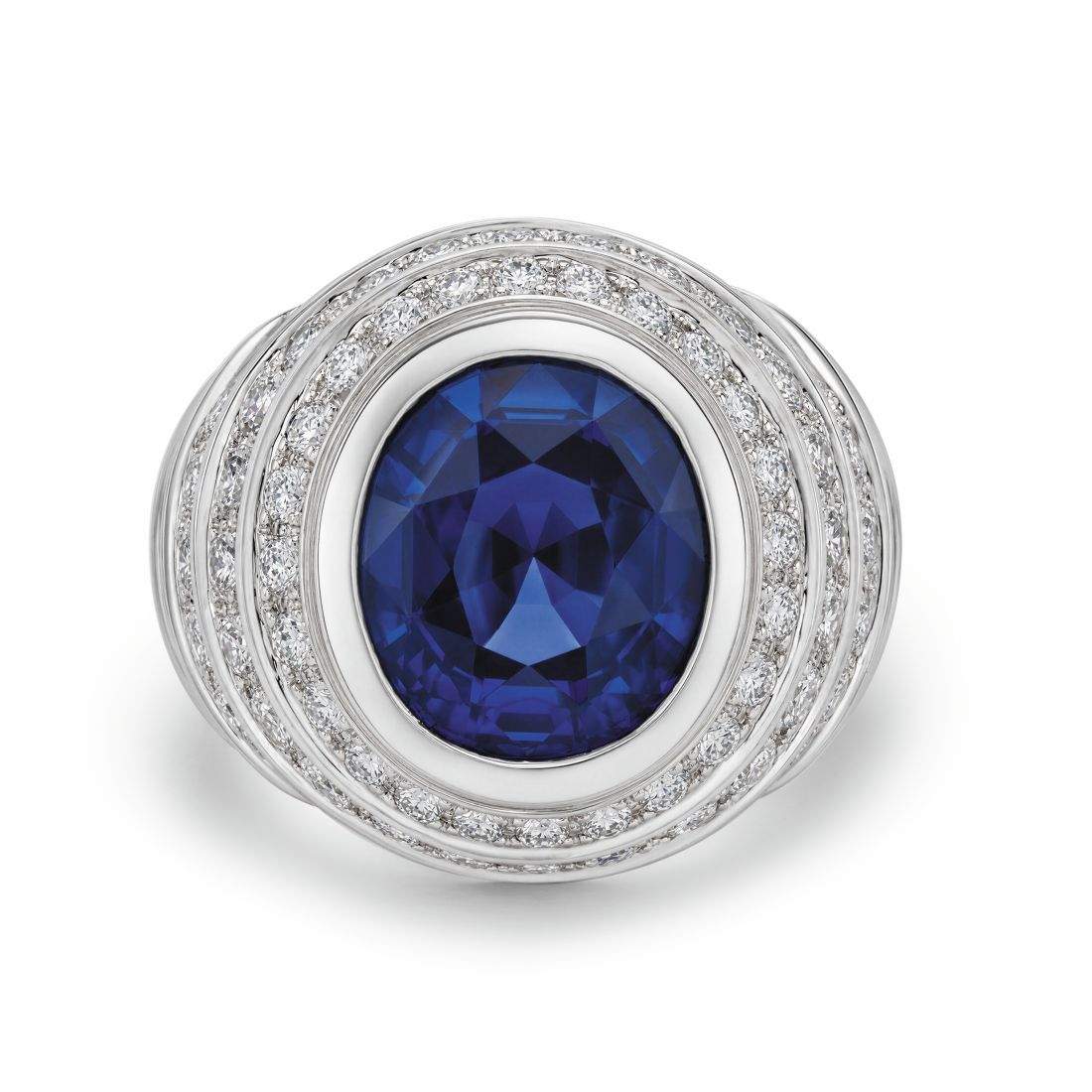 18kt Gold Sapphire & Diamond Ring