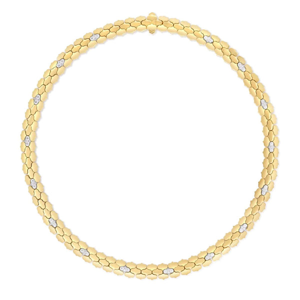 18kt Gold Roberto Coin Cobra Collar Necklace