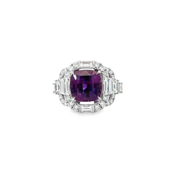18kt Gold Sapphire & Diamond Ring