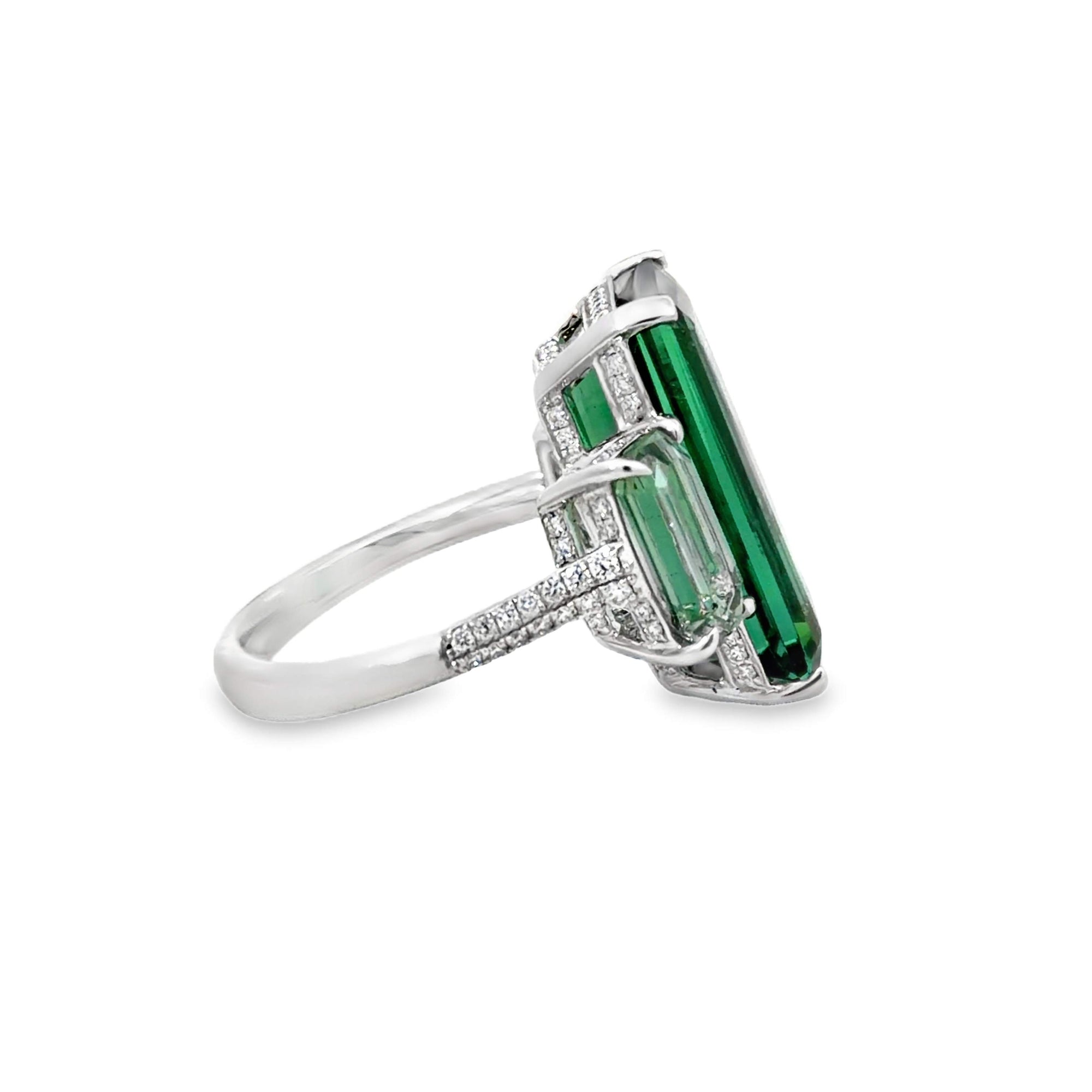 18kt Gold Tourmaline And Diamond Ring