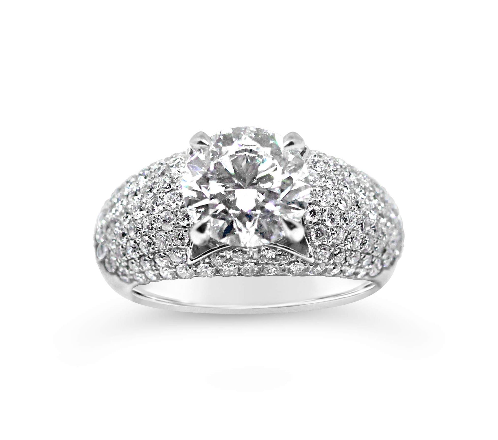 18kt White Gold Diamond Engagement Ring.
