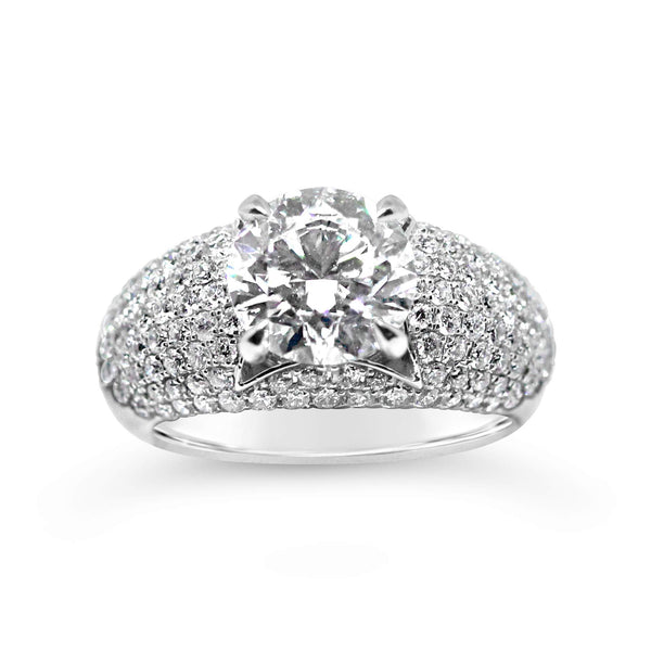 18kt White Gold Diamond Engagement Ring.