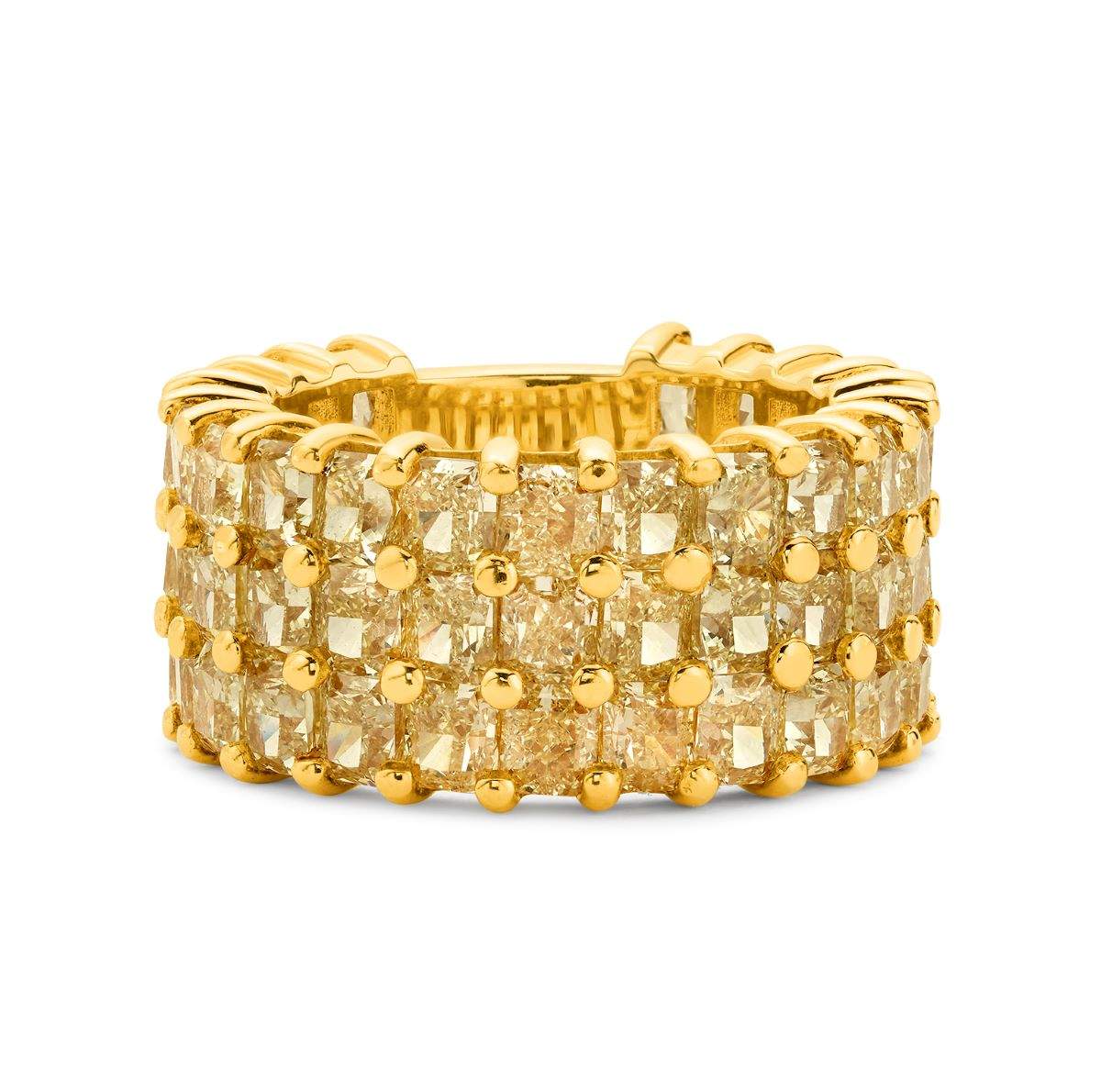 18kt Yellow Diamond Eternity Band.</br>
