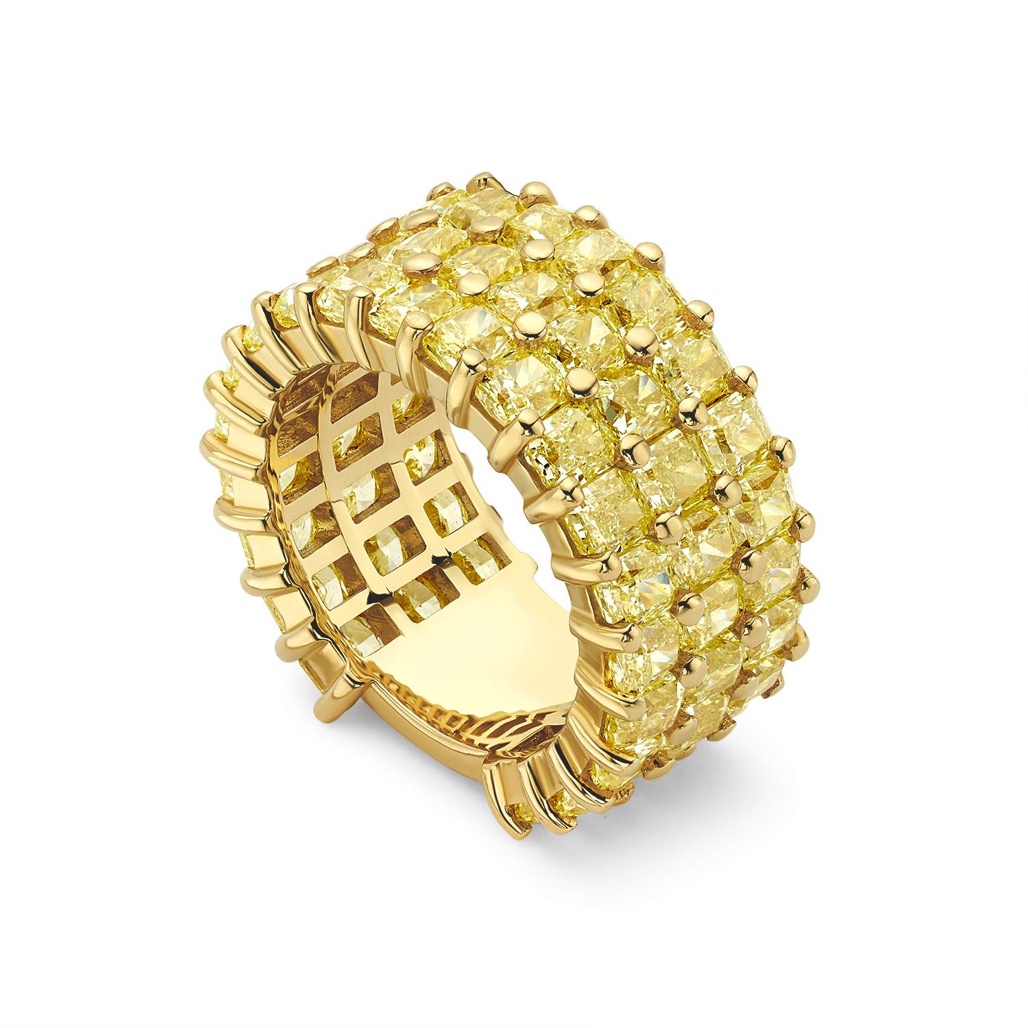 18kt Yellow Diamond Eternity Band.</br>