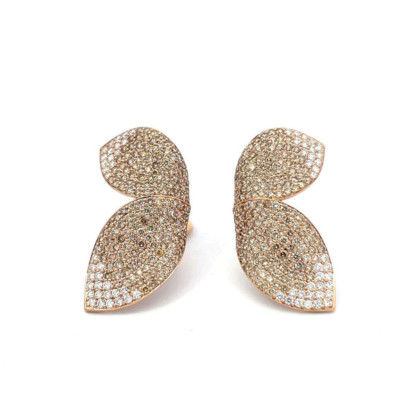 18kt Gold Butterfly Diamond Earrings