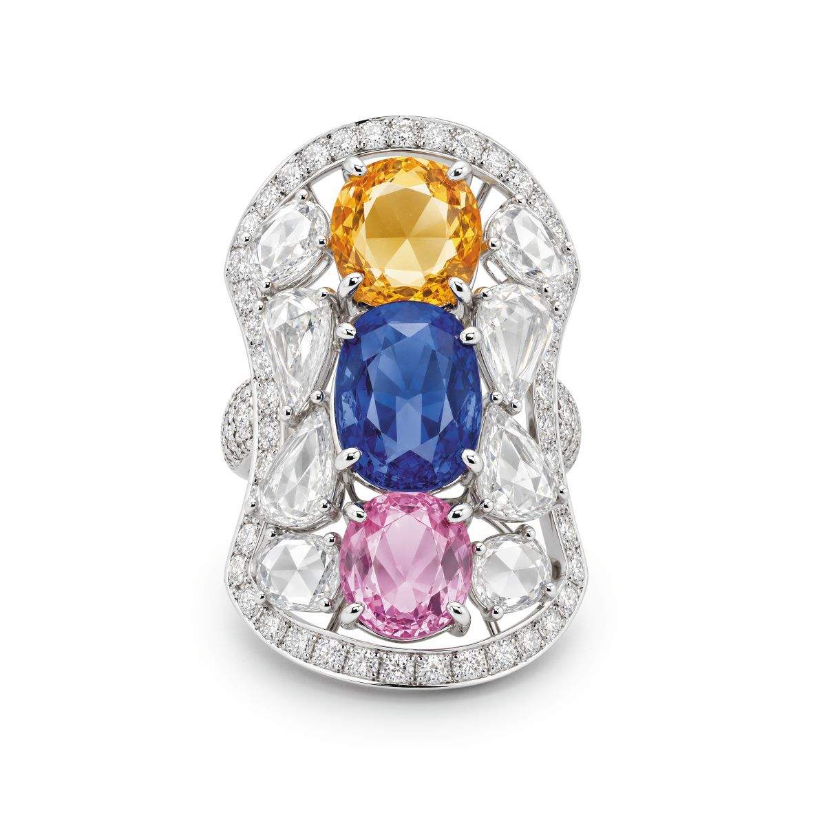 18kt Gold Sapphire & Diamond Ring