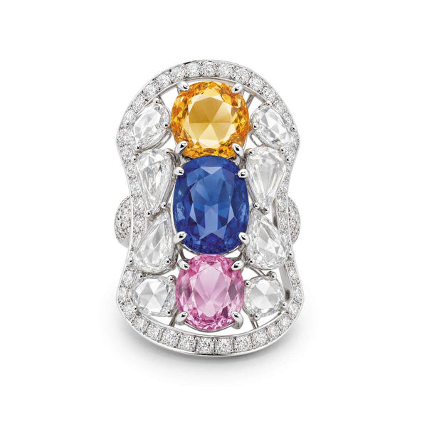 18kt Gold Sapphire & Diamond Ring