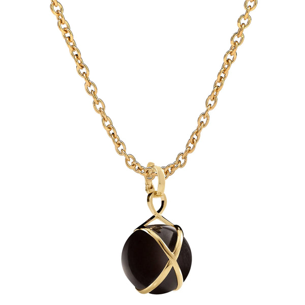 Prisma Large Black Agate Pendant Necklace - Provident Jewelry