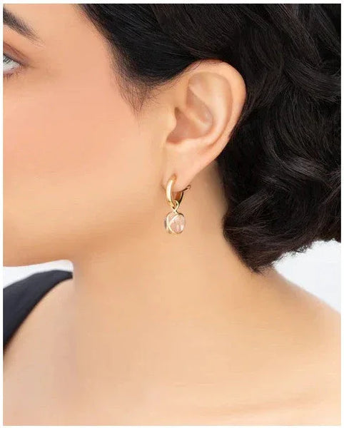 Prisma Crystal Quartz Small Hoop Earrings - Provident Jewelry