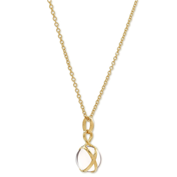Prisma Small Crystal Quartz Pendant Brillant Chain Necklace - Provident Jewelry