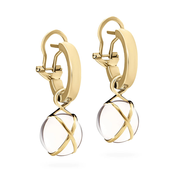 Prisma Crystal Quartz Small Hoop Earrings - Provident Jewelry