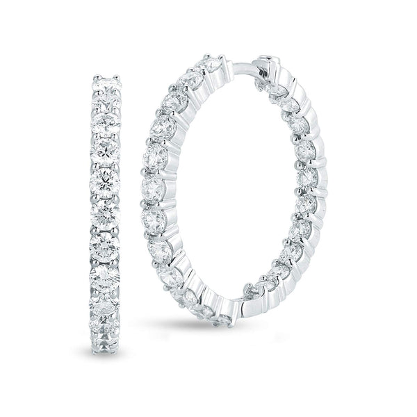 Roberto Coin Diamond Hoop Earrings