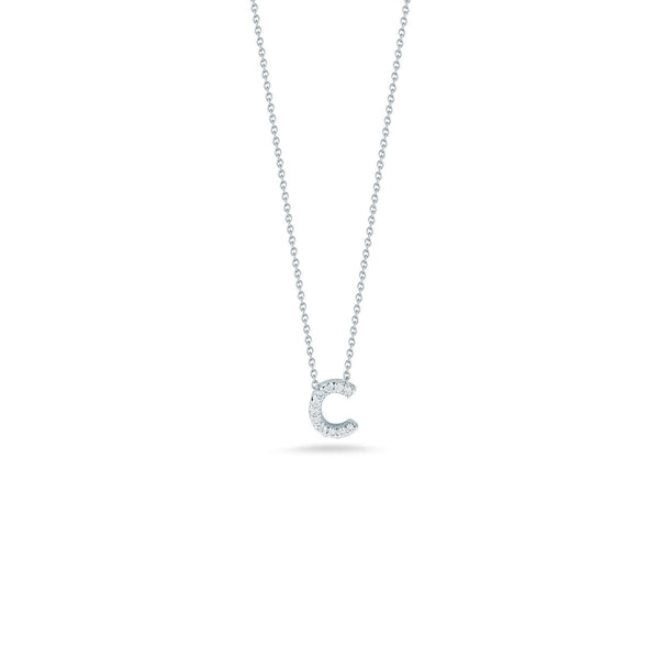 18KT WG ROBERTO COIN LOVE LETTER "C" INITIAL NECKLACE