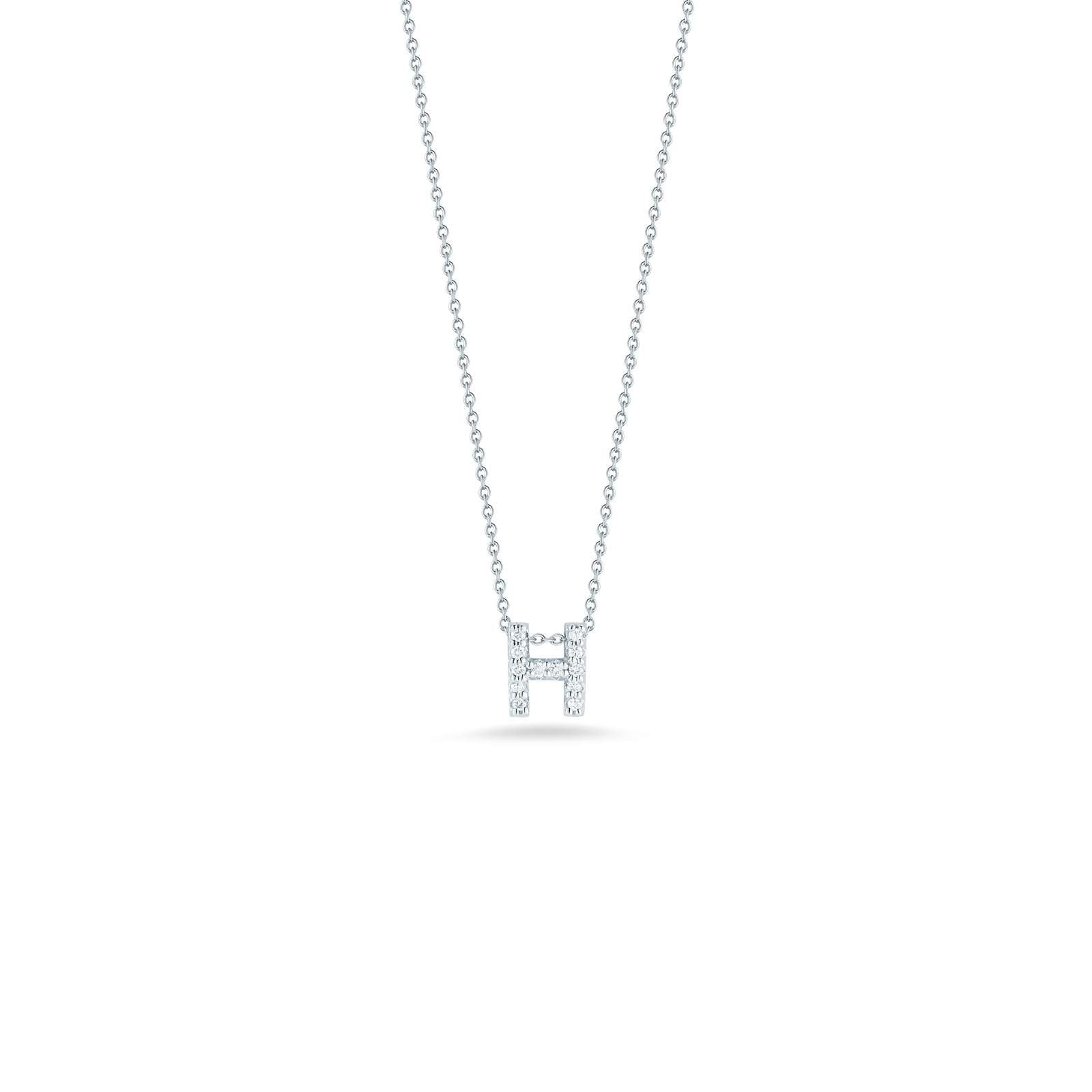 Roberto Coin Love Letter "H" Initial Necklace
