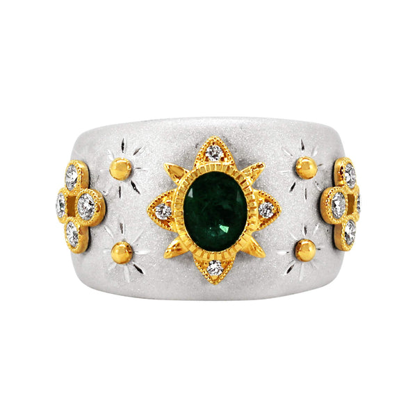 EMERALD AND DIAMOND RING Provident Jewelery