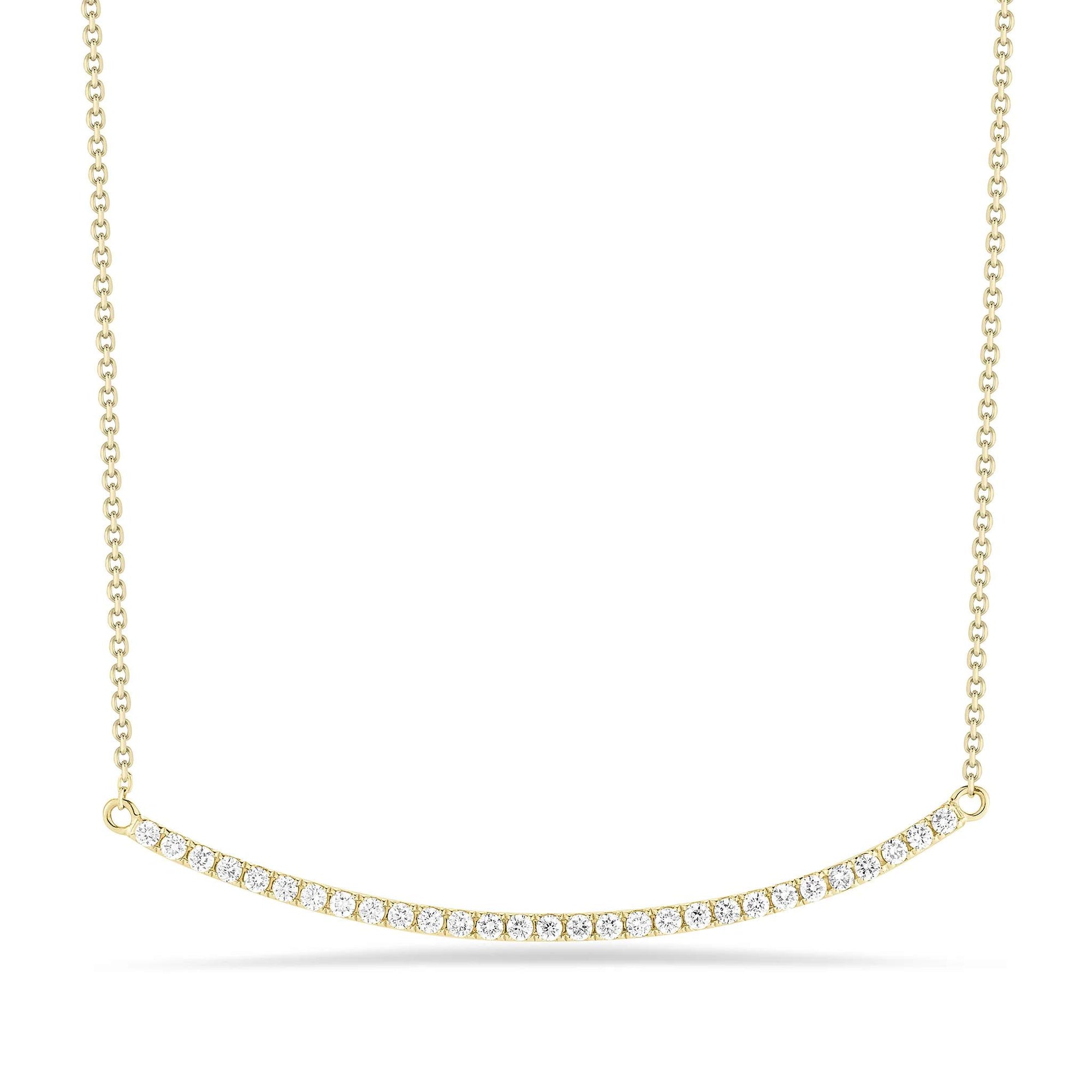 Curved Bar Diamond Necklace
