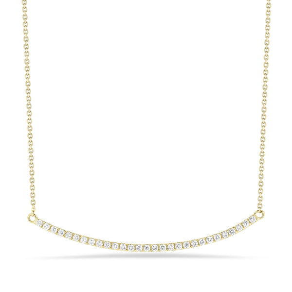 Curved Bar Diamond Necklace