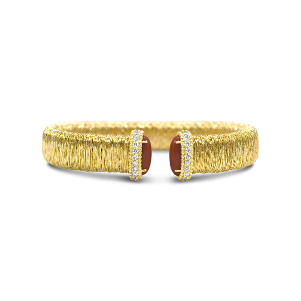 CORAL AND DIAMOND BRACELET