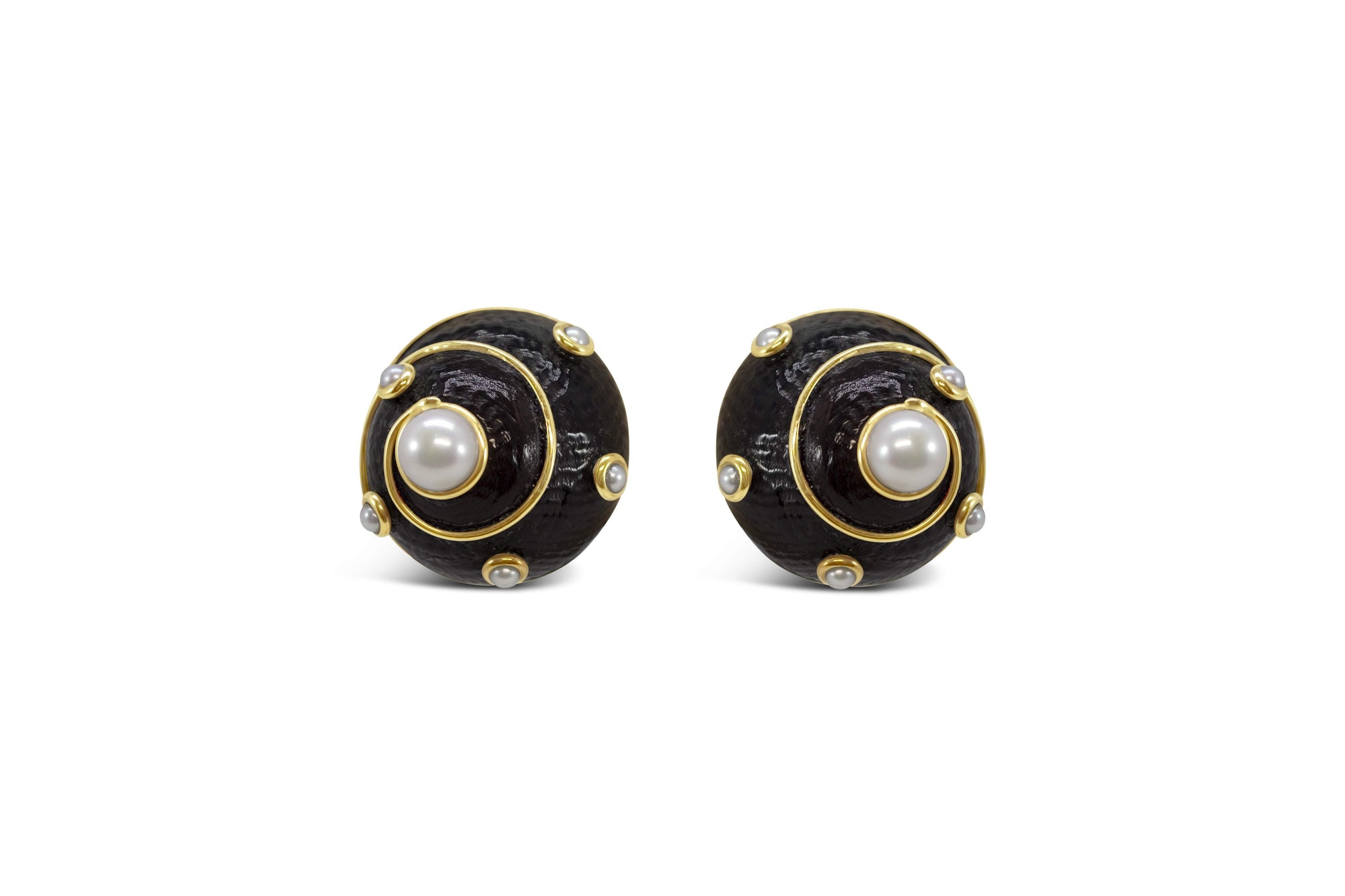 SHELL AND PEARL EARRINGS