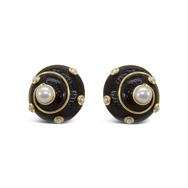SHELL AND PEARL EARRINGS