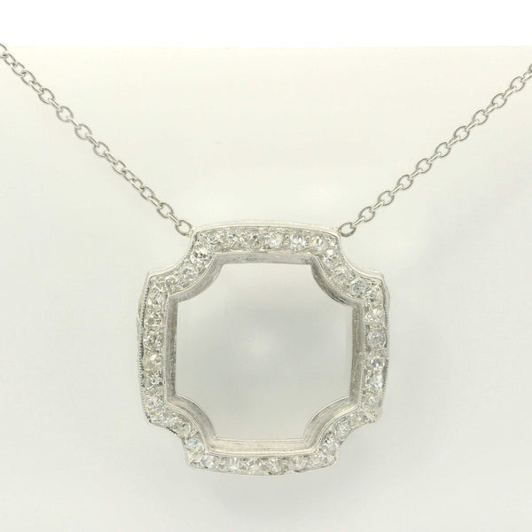 Vintage Single Cut Diamond Pendant Necklace