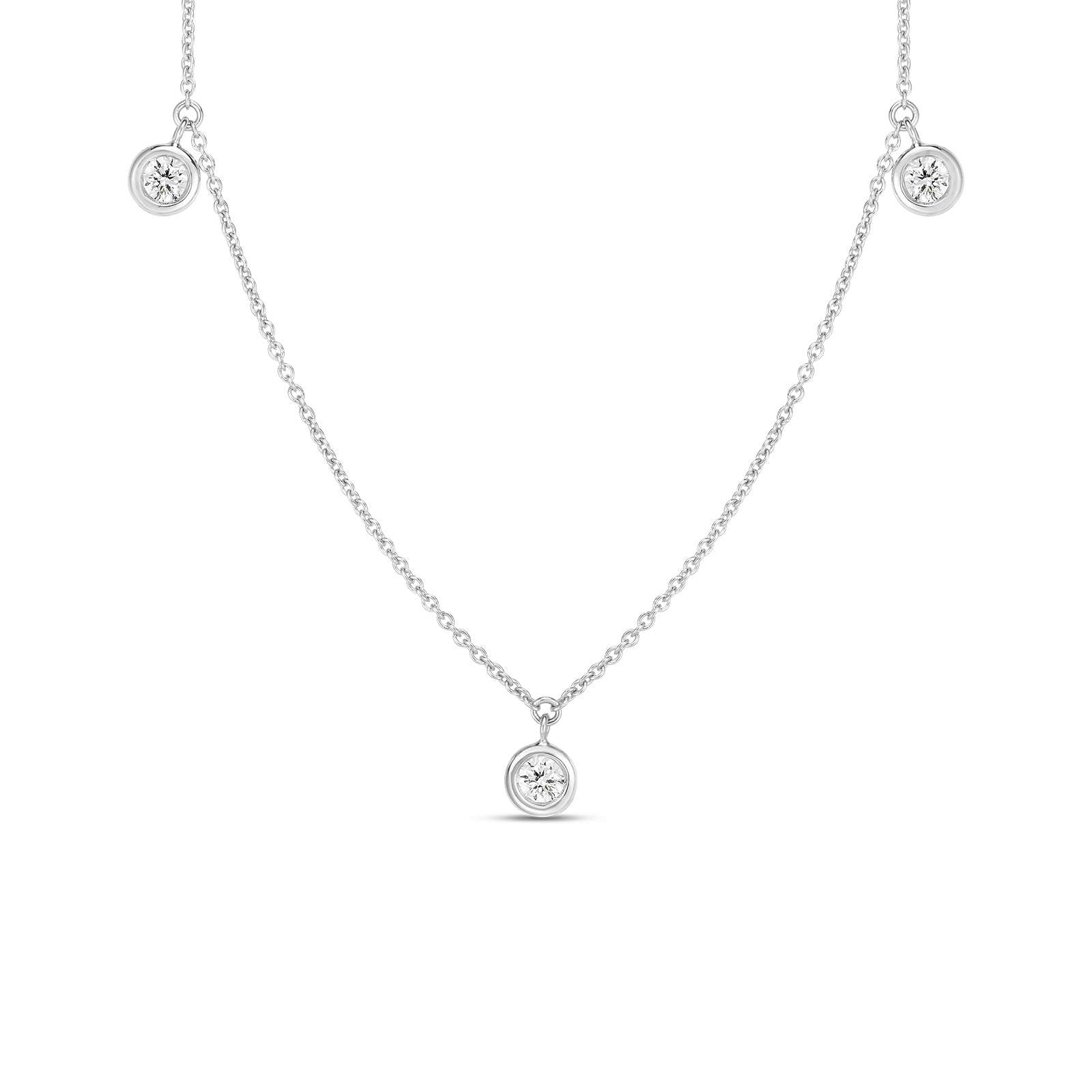 Roberto Coin 3 Station Diamond Necklace