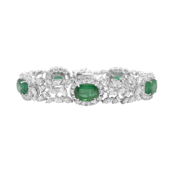 EMERALD AND DIAMOND BRACELET