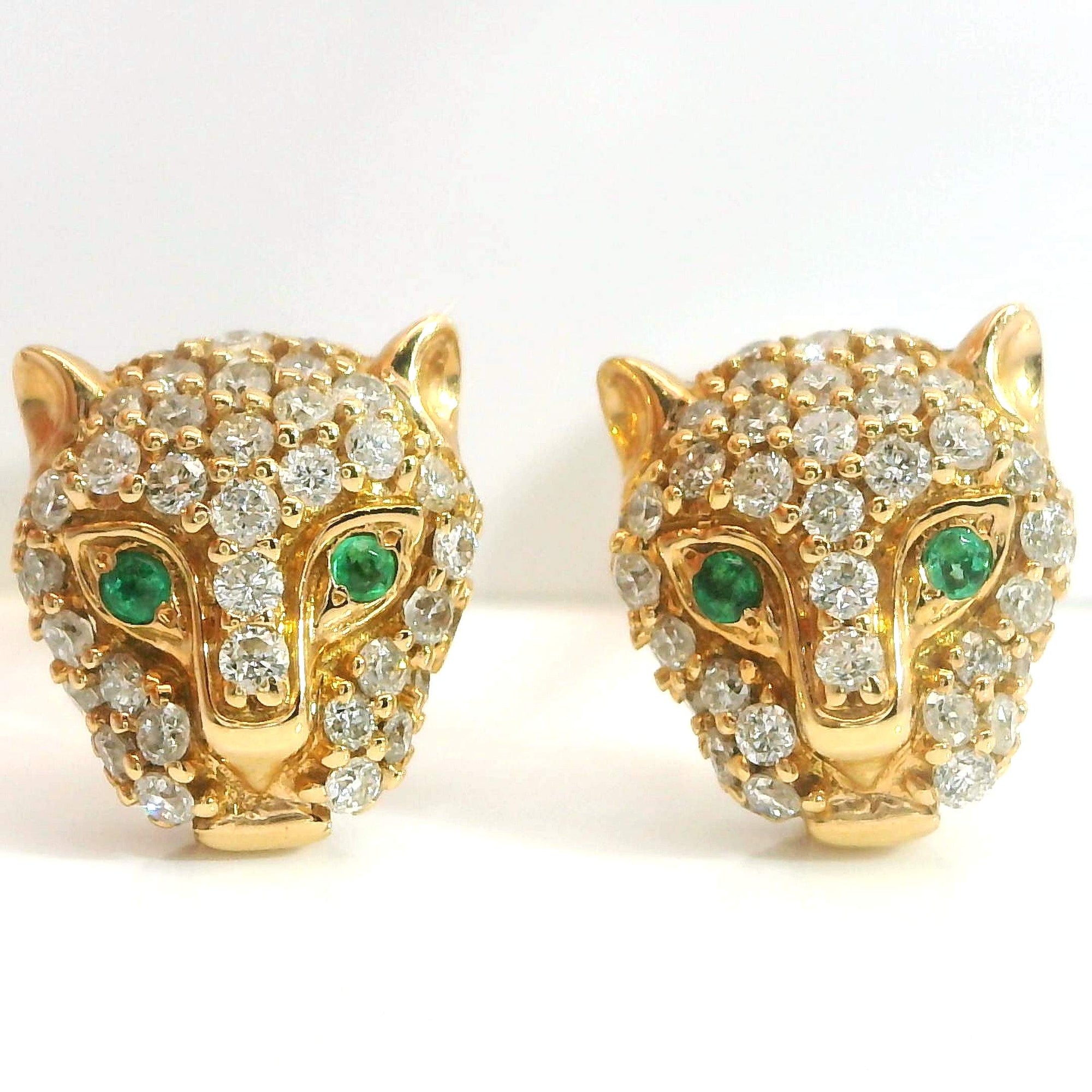 Panther Head Earrings