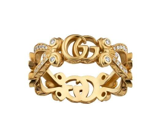18KT YG GUCCI FLORA GG RING