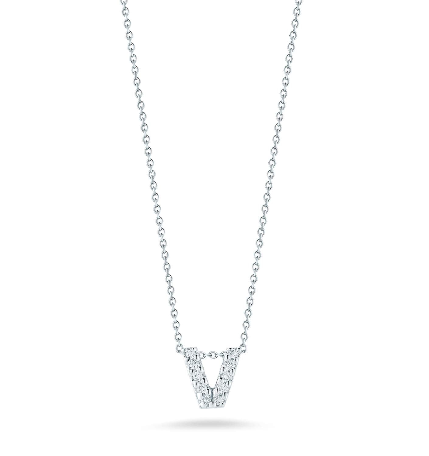 Roberto Coin Love Letter "V" Necklace