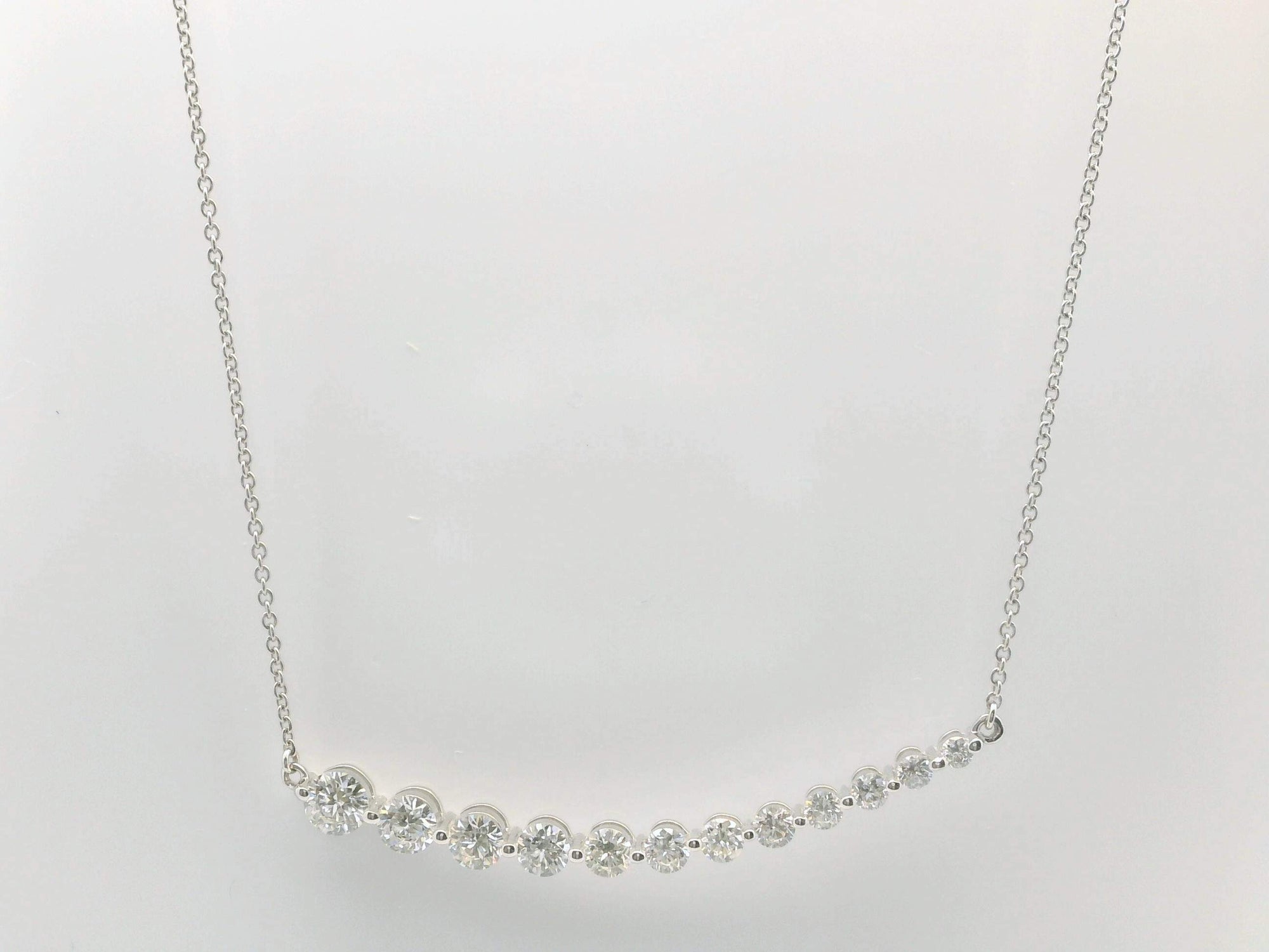 Curve Bar Diamond Necklace