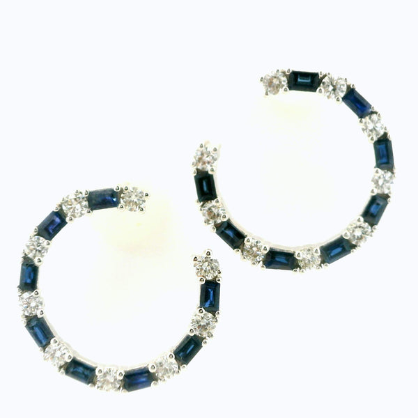 Sapphire & Diamond Earrings