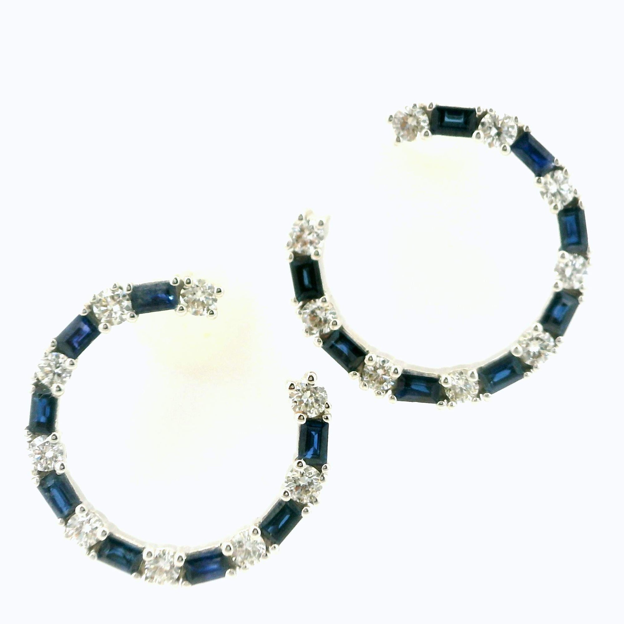 Sapphire & Diamond Earrings