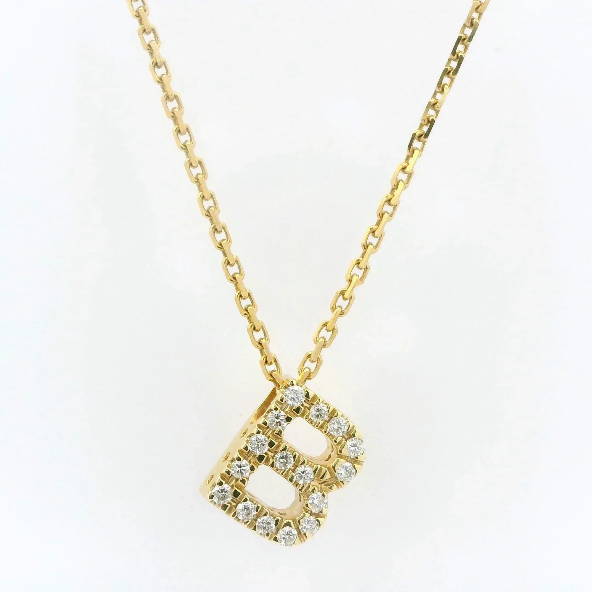 "B" Initial Diamond Necklace - Provident Jewelry