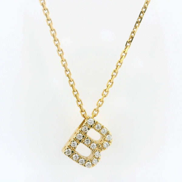 "B" Initial Diamond Necklace