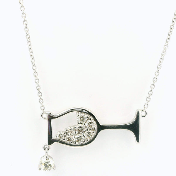 Diamond Wine Glass Necklace