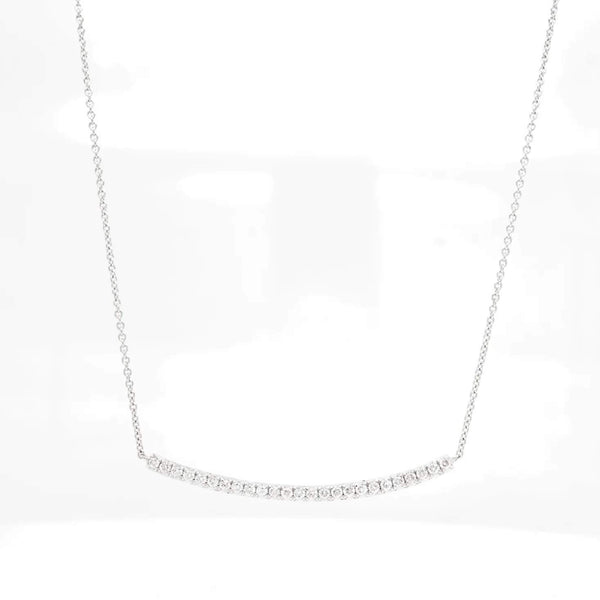 Curved Bar Diamond Necklace
