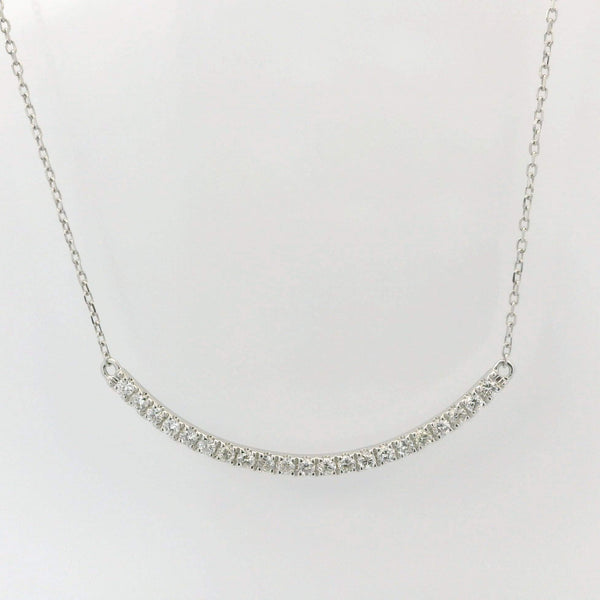 Curved Bar Diamond Necklace