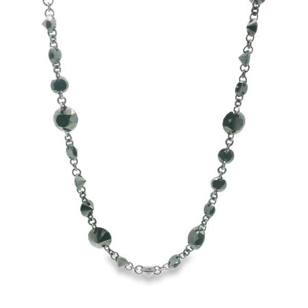 Black Diamond Station Necklace Provident Jewelery
