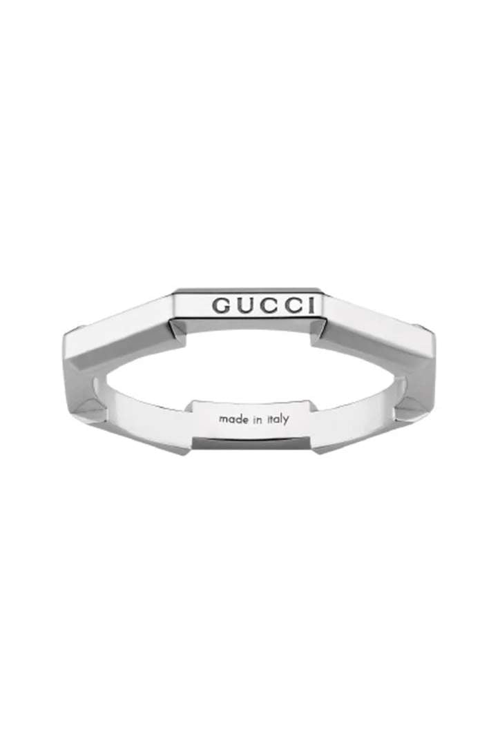18KT WG GUCCI LINK TO LOVE RING
