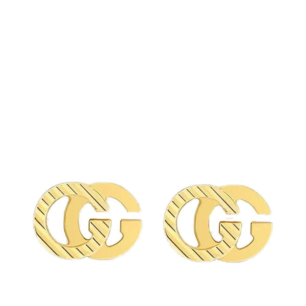 18KT YG GUCCI RUNNING G STUD EARRINGS