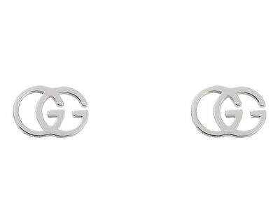 18KT WG GUCCI RUNNING G STUD EARRINGS