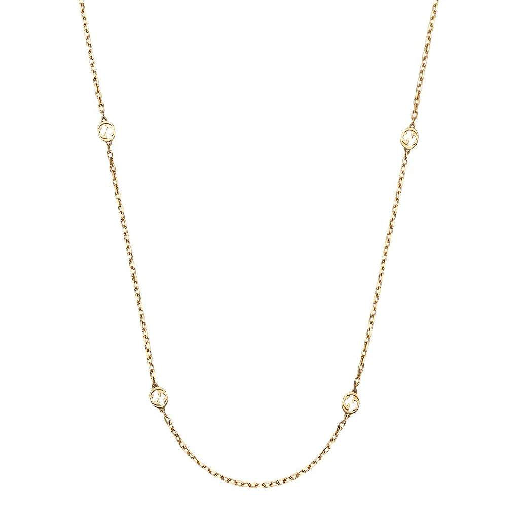 18KT YG GUCCI INTERLOCKING G NECKLACE