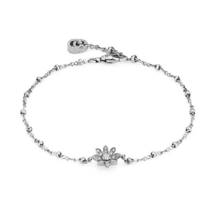 18KT WG GUCCI FLORA DIAMOND AND GG BRACELET