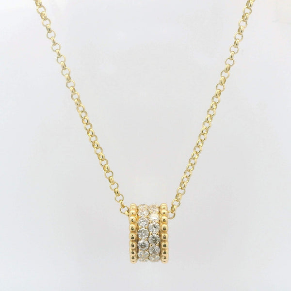 Floating Circle Diamond Pendant Necklace