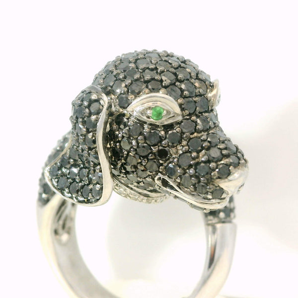 Black & White Diamond Dog Ring