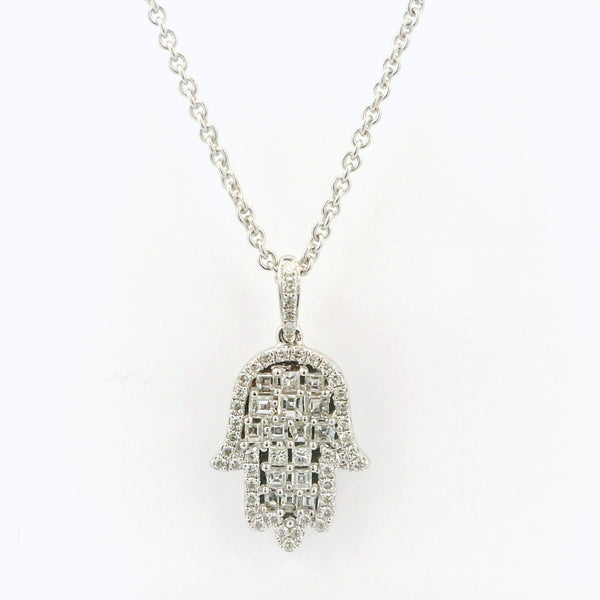 Hamsa Hand Diamond Necklace